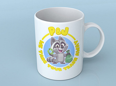 A cute cartoon raccoon 🐼 beehaya branding cartoon design illustration logo vector