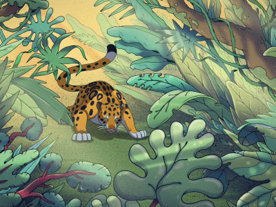 Jaguar #1 2d animation cel animation character design frame by frame gif illustration jambo work motion motion design traditional animation tv paint