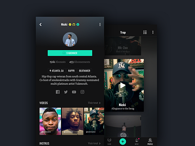 Profile redesign coming! app bio follow hip hop music profile tags trap ui user page videos