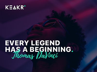 "Every Legend Has a Beginning" app design hip hop keakr lyrics punchline rap music ui