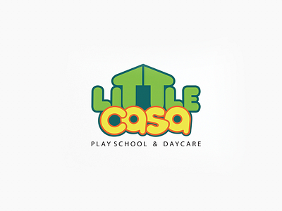 Little Casa Playschool & Daycare branding cute house littlecasa logo playschool