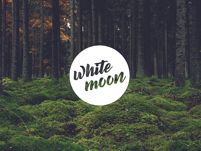 WHITE MOON branding circle green logo resort spa wayanad white white moon