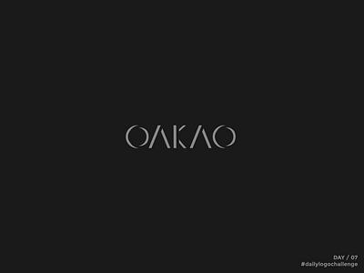 oakao / day 07 dailylogochallenge graphic design logo design ralfsdesigndays wordmark