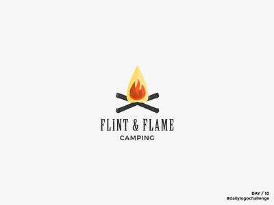 flint & flame / day 10 dailylogo dailylogochallenge graphic design logo design ralfsdesigndays