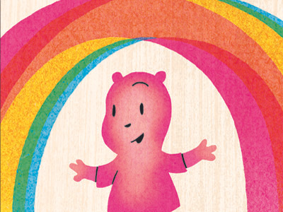 Rainbow Land art bear dream fun happy illustration joe newton joseph newton rainbow shiny