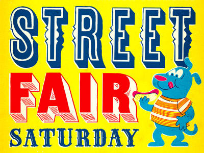BBC Street Fair art benefit design dog fair gail anderson hot illustration joe newton joseph newton letterpress poster street triangle
