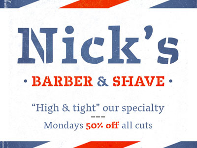 Brilliant Barber barber brilliant cuts design facetype font hair joe newton joseph newton nick specimen type typography