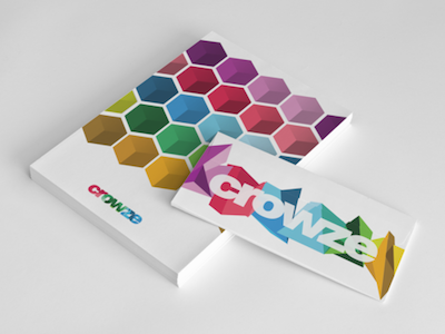 Crowze Brand branding colors hexagons