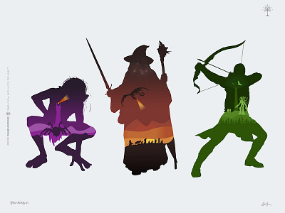 Lord of the Rings colorful lord of the rings lotr minimal
