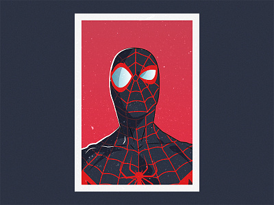 Miles Morales Spider-Man art character comics illustration marvel milesmorales portrait spiderman vector