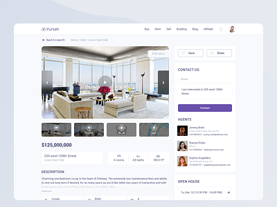 Detail page of Real Estate apartment brokers condo cooperative detail detail page detail screen detail view home property real estate real estate agency real estate agent realestate townhouse user experience user interface ux ux-ui web design