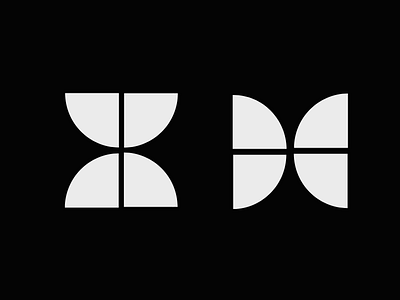X and H logo branding circles h logo x