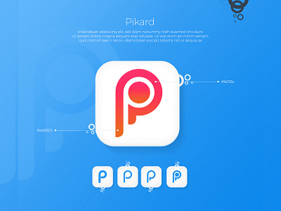 App Icons - Pikard app application creative favicon gradient icon illustration vector web