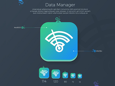 Data Manager App Icon android app data manager icon illustration ios vector web