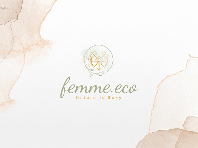 femme.eco design female feminine feminine logo health illustration leaf logo nature organic reproductive sexy vector woman
