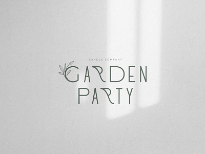 Garden Party candle design flower font garden leaf logo logotype typography vector