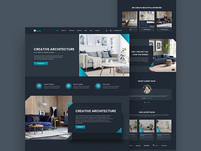 Interior Landing Page animation app app design branding design furniture website graphic design illustration interior landing page interior website mobile ui new shots ui ux website design