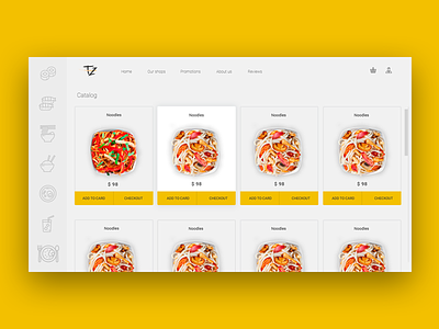 Online store_Redesign "Sushiwok" design layout online store redesign site ui web website
