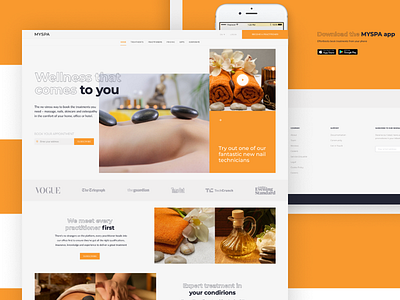 Landing page MYSPA landing design landing page redesign ui ux website