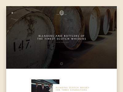 Hunter Laing design desktop homepage web design website whisky