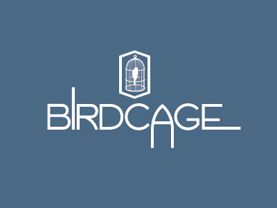 Birdcage bird birdcage cage logo marque type typography