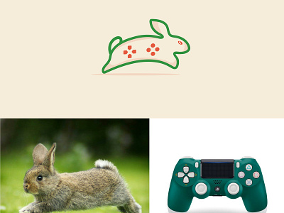 Rabbit + Game branding game gaming icon design illustration logo rabbit