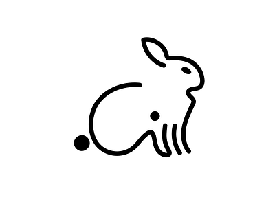 Rabbit (ارنب) animal branding design flat icon design illustration inspiration logo minimal minimalism rabbit simple vector