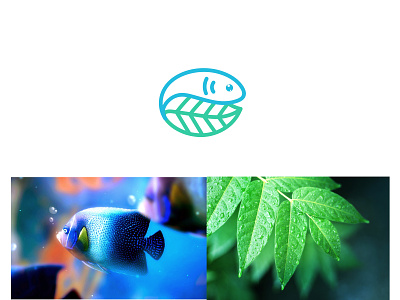 Fish + Leaf animal branding design fish flat icon design illustration inspiration leaf logo minimal minimalism simple vector