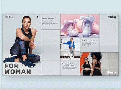 Reebok redesign concept concept design redesign reebok shoes sport ui web design woman