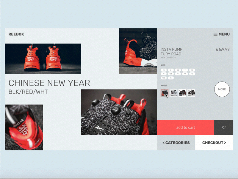 Reebok Product Page