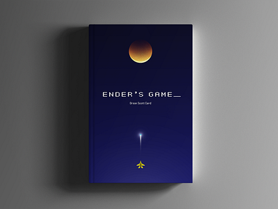 Ender's Game - Book Cover alien art book cover design dust cover fiction graphic illustration science ship space
