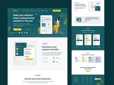 Landing page graphic design illustration landing page ui ux