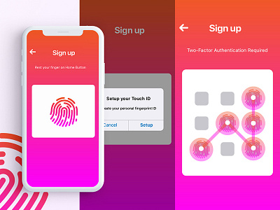 Touch ID Visual Concept app design touchid ui