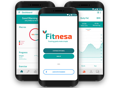 Fitness App Concept android app diet fitness health ui