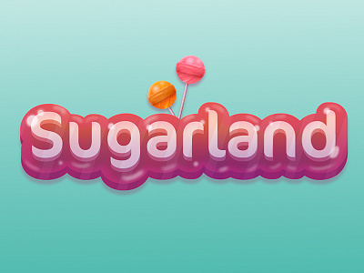 Sugarland candy design gameart gamedesign gamelogo graphicdesign logo