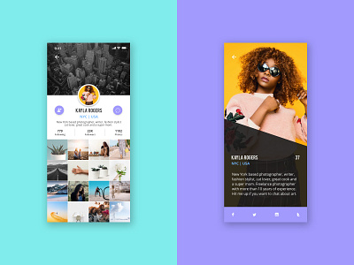 Daily UI 6 - User profile 2danimation adobexd after effects animation after effects design microinteraction mobileapp motiondesign productdesign prototype ui ux