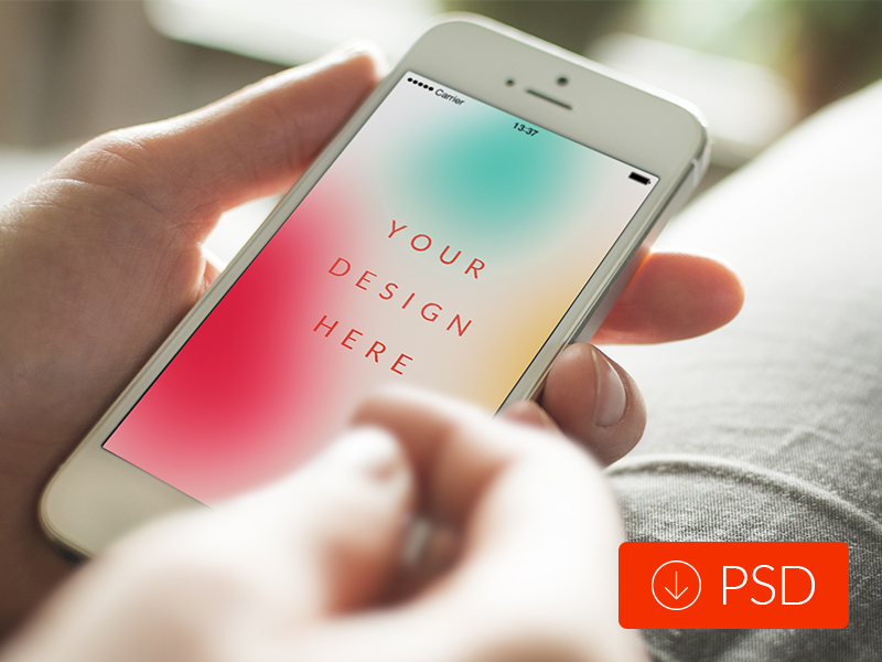 Download Free iPhone Mockup PSD by zeuero on Dribbble