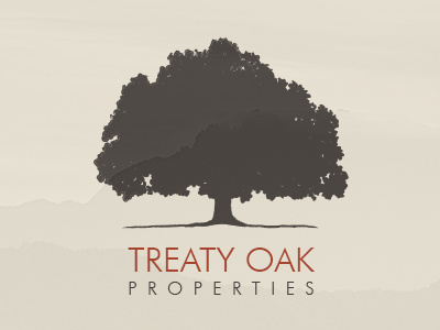 Treaty Oak Properties austin logo oak properties real estate treaty tree webdesign