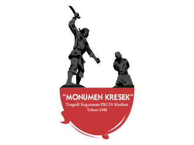 " Monument Kresek " history human indonesia people statue vector