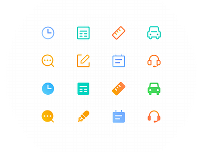 A group of icons for product interface a group icons of