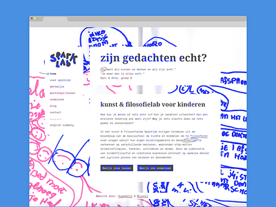 Sparklab art homepage interface philosophy ui ux webdesign website