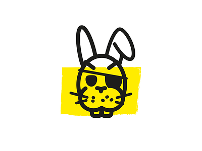 Work in progress: Pirate rabbit icon logo pirate rabbit