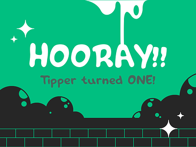 My font Tipper turned one! font free free font freebie hand drawn tipper typeface typography