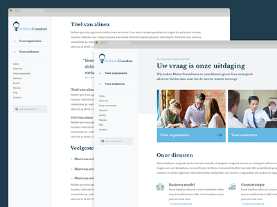 De Kleine Consultant clean consultants interface iwink responsive students ui ux web design