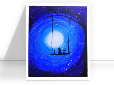 Magical Cats, A Artful Original Paint design drawing illustration painting