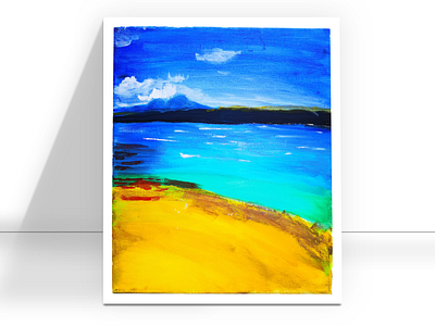 Colorful Beach design drawing illustration painting