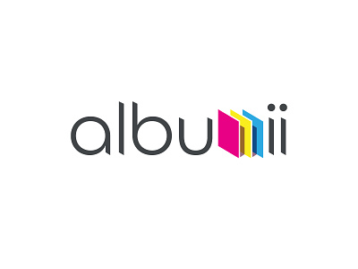 albumii Logo branding clean design identity lettering logo minimal type typography vector