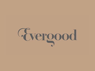 Evergood Logo branding clean design icon identity lettering logo minimal typography vector