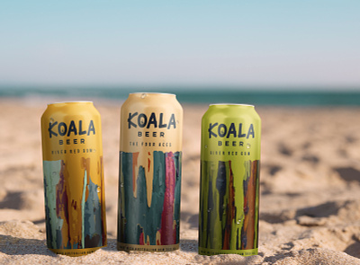 Koala Beer - Taste of Australia alcohol australia beach beer branding can eucalyptus koala logo trees