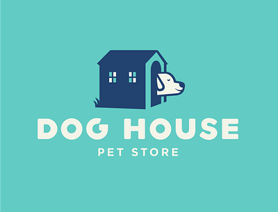Dog House - 30 days of logos challenge brand identity brand mark branding design dog dog house identity illustration illustrator logo pet shop pet store pets vector
